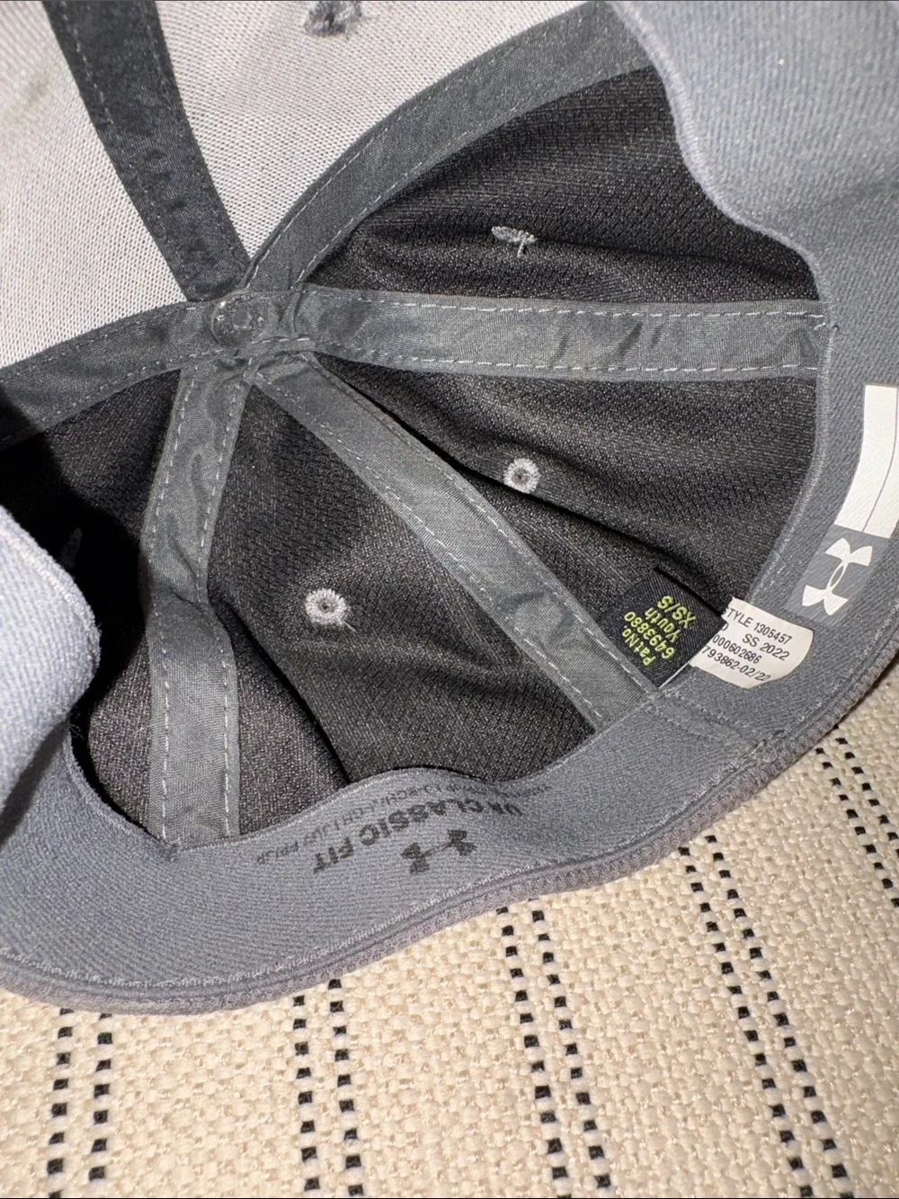 Under Armour Gray Baseball Cap with Black Logo